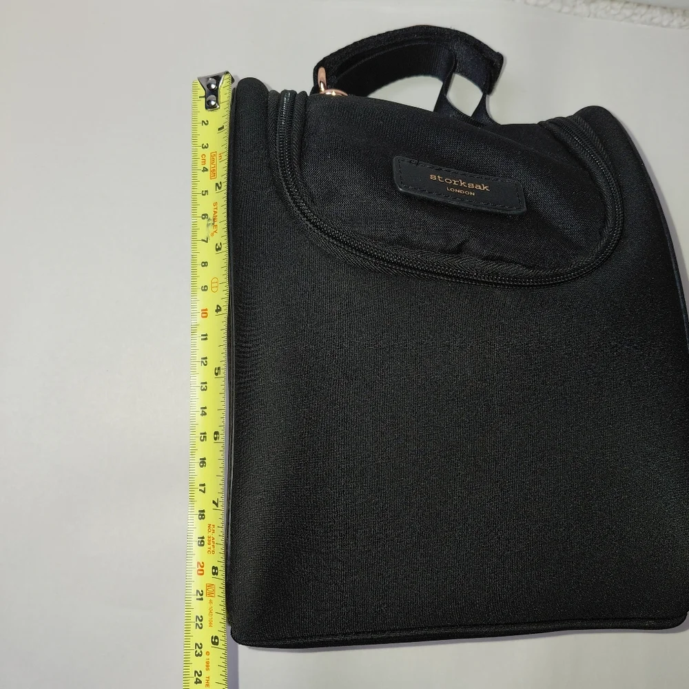 Storksak London Scuba Black‎ Rose Gold Insulated Bottle Food Bag